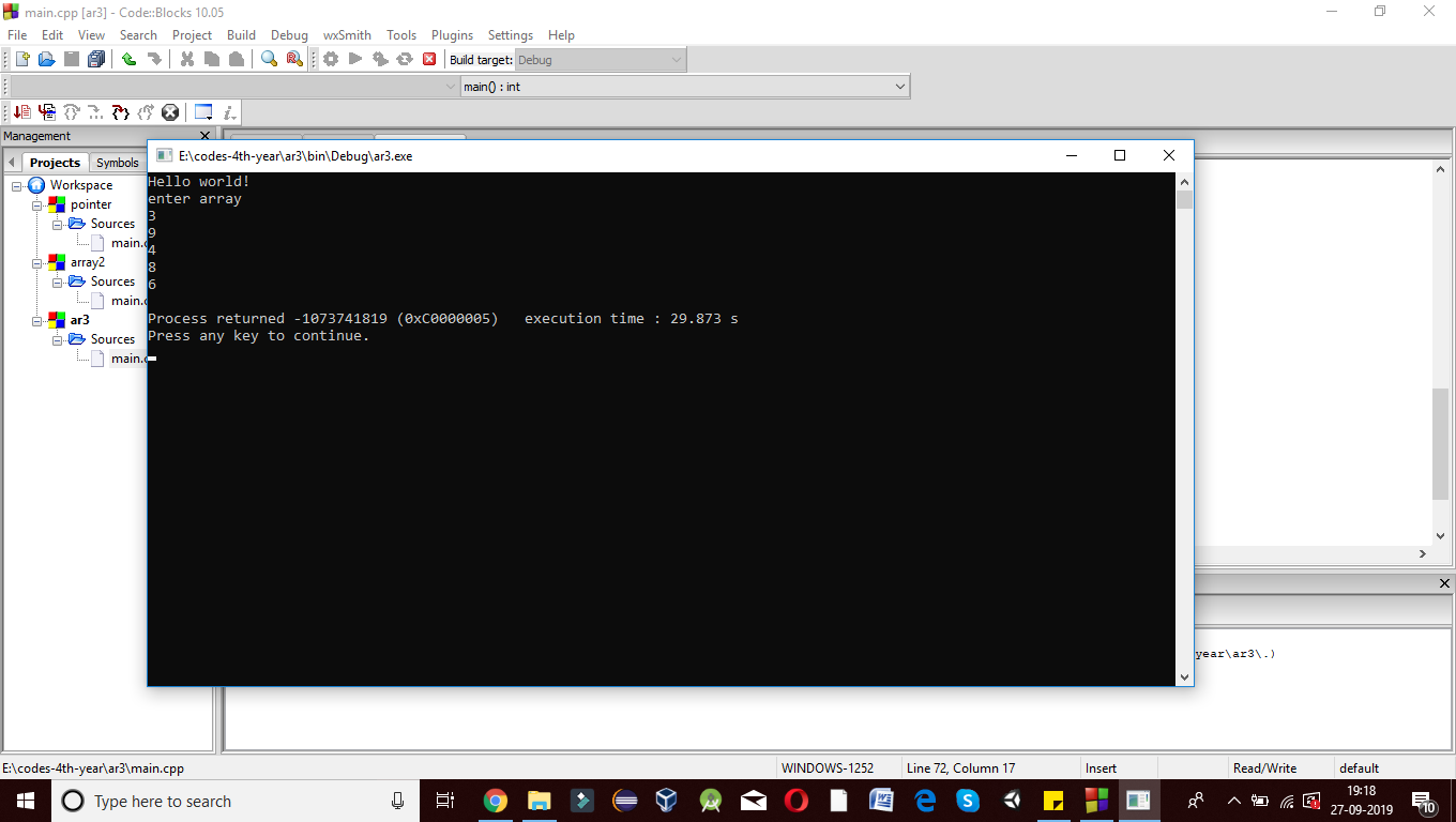 Coding blocks. Global variable Editor code Blocks.