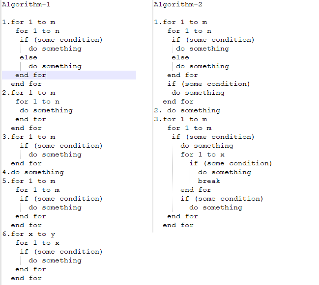 comparison-two-algorithm