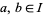 a,b in I